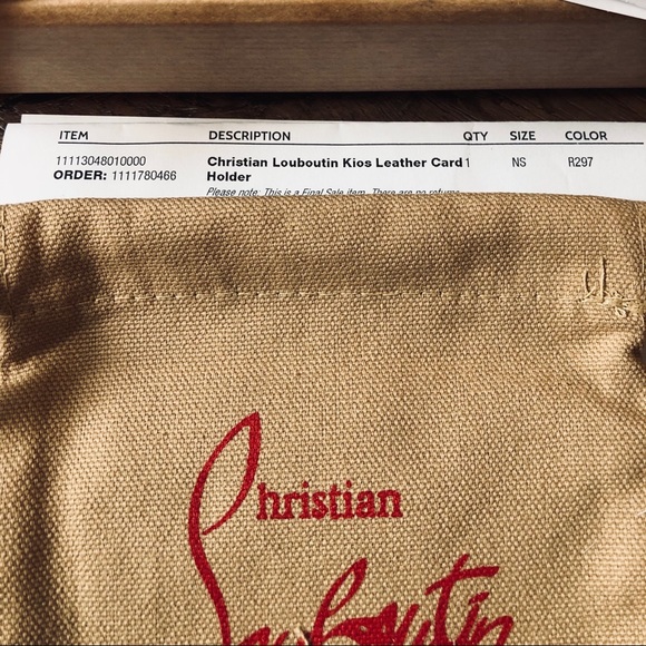 LOUBOUTIN-AUTHENTIC NWT Red Leather Card Holder - Picture 10 of 12